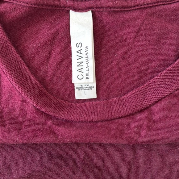 Bella+Canvas Maroon Brooklyn New York Short Sleeve T-Shirt Men’s Size Large - Picture 6 of 6